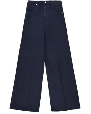 Cruna Blauwe Katoenen Taylor Broek Regular Fit