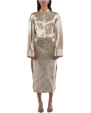 The Attico Mini Charla Kleid - Natur