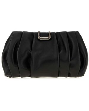 Brunello Cucinelli Tassen ,Zwart ,Leer Leren Clutch