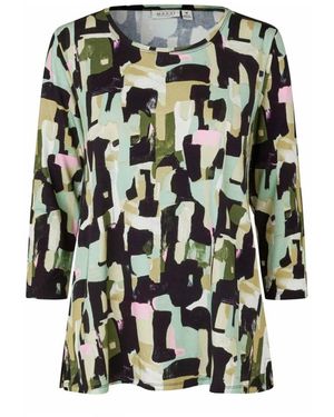 Masai Abstract Print Top & T-Shirt - Zwart