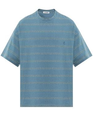 Jil Sander Ribbed T-Shirt - Blauw