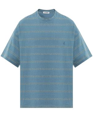 Jil Sander Ribbed T-Shirt - Blauw