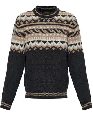 Woolrich Wollpullover Mit Rundhalsausschnitt - Grau
