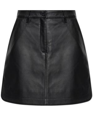 Maison Kitsuné Leather Skirts - Zwart