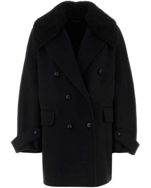 Ermanno Scervino Double-Breasted Coats - Black