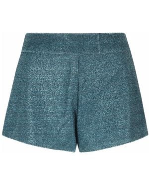 Oséree Korte Broeken ,Blauw ,Leer Lumiere Tailored Shorts