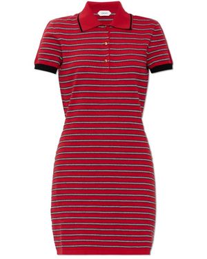 Versace Kleedjes ,Rood ,Katoen Polo Jurk