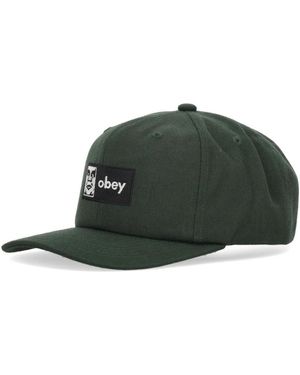 Obey Klassische Snapback Kappe Dunkel Zeder - Grün