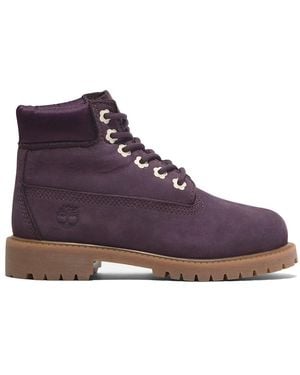 Timberland Schoenen ,Paars ,Leer Lace-Up Boots