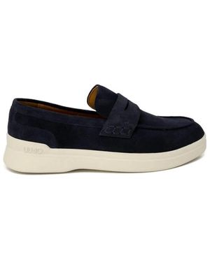 Liu Jo Blaue Wildleder Loafer Slip-On Mokassins