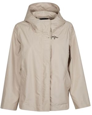 Fay Jassen ,Polyester Hood Short Parka - Naturel