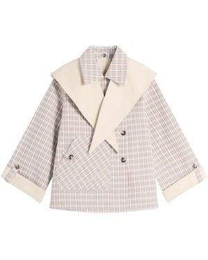 Damson Madder Jassen ,Katoen Jerry Omkeerbare Crop Trenchcoat - Naturel