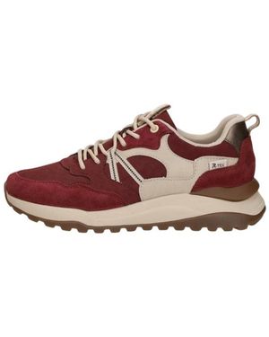 Rieker Schoenen ,Rood ,Sneakers Laag - Bruin