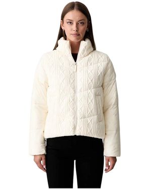 DKNY Gewatteerde Puffer Jas - Wit