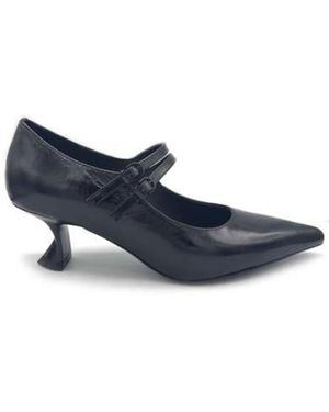 Jeannot Schwarze lackleder schnallenschuhe - Blau