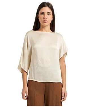 Manila Grace Blouse Met Mandarijnkraag - Wit