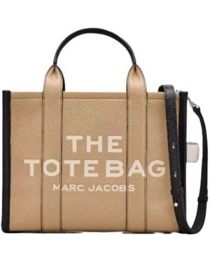 Marc Jacobs Tassen ,Bruin ,Leer Medium Tricolor Leren Tote - Naturel
