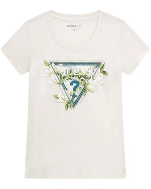 Guess Camelia Triangle Tee - Wit