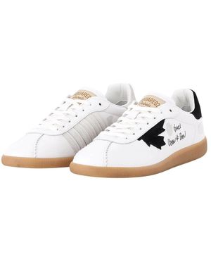 DSquared² Retro Leder Sneaker - Weiß