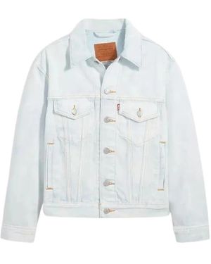 Levi's Jassen ,Blauw ,Katoen Ex-Boyfriend Trucker Jacket - Wit