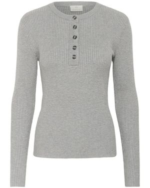 Kaffe Round-Neck Knitwear - Grijs