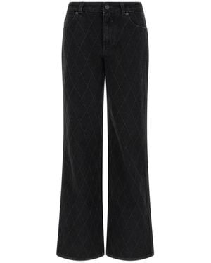 Balmain Wide Trousers - Negro