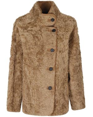 Low Classic Faux Fur & Shearling Jackets - Marrón