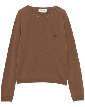 Ermanno Scervino Round-Neck Knitwear - Marrón