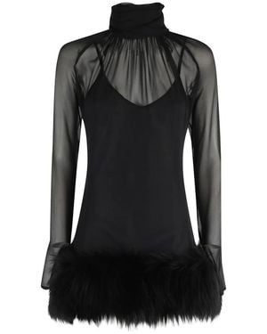 Blumarine Pelzkleid Für Frauen - Schwarz
