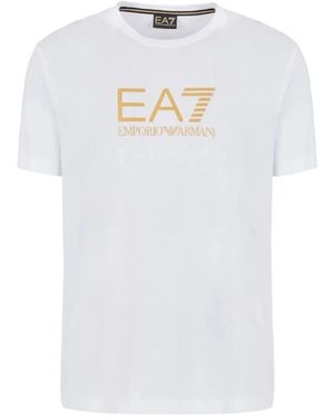 EA7 Kurzarm t-shirt sportlicher stil - Weiß