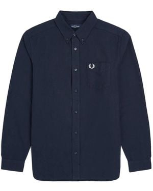 Fred Perry Casual Shirts - Blauw
