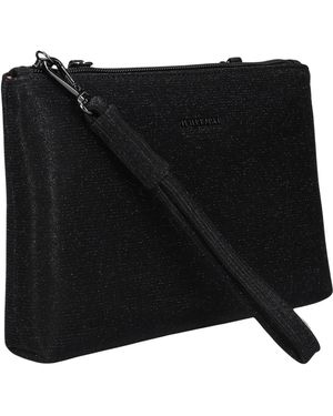 Peter Kaiser Tassen ,Zwart ,Wol Zwarte Clutch Voor Elegante Avonden