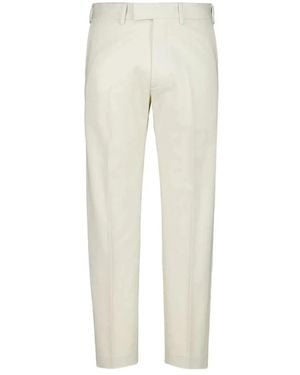 Tom Ford Broeken ,Wit ,Katoen Brushed Cotton Drill Chino - Naturel