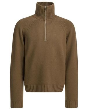 Tom Ford Pullover Mit Halbem Reißverschluss Und Stehkragen - Grün