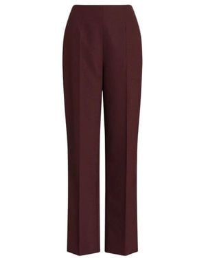 Alberta Ferretti Straight Trousers - Red