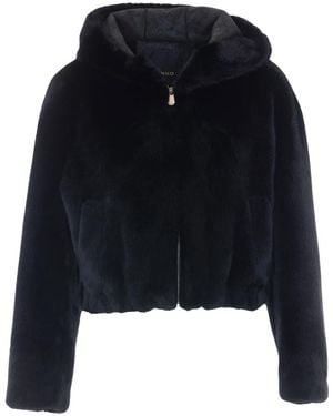 Pinko Faux Fur & Shearling Jackets - Blue