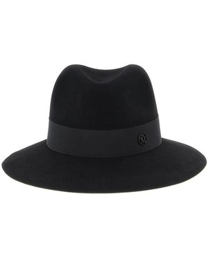 Maison Michel Henrietta Filz-Fedora - Schwarz