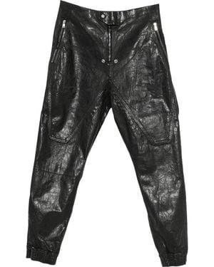 Rick Owens Leather Trousers - Negro