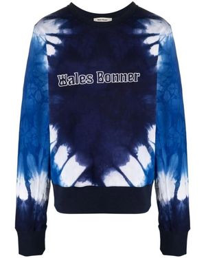 Wales Bonner Round-Neck Knitwear - Blue