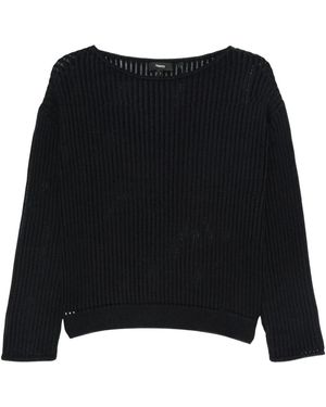 Theory Round-Neck Strickwaren - Schwarz