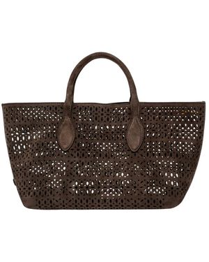 Gianni Chiarini Tassen ,Bruin ,Leer Mashup Tote Bag