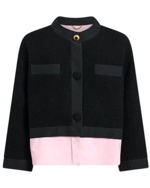 Moschino Gouden Hartknopen Jas - Zwart