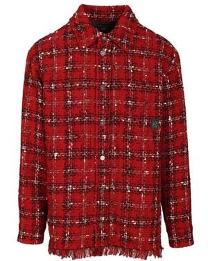 Amiri Tweed Jackets - Rosso