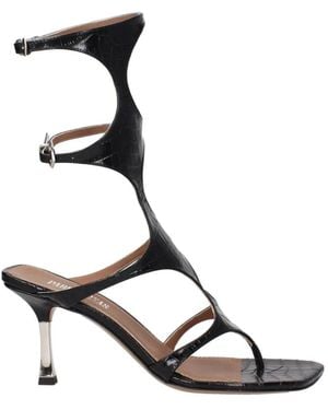 Paris Texas High Heel Sandals - Black