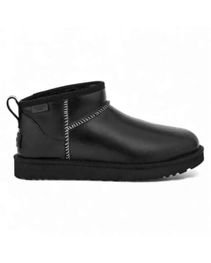 UGG Classic Ultra Mini Leather Regenerate - Schwarz