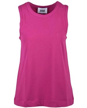 Alpha Studio Stretch Tanktop - Roze