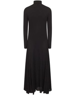 Alaïa Uitlopende Zwarte Jurk Met Hartuitsnijding