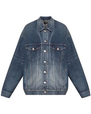 Balenciaga Denim Jassen - Blauw