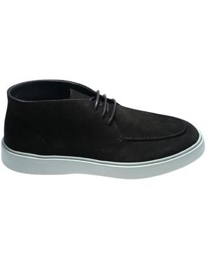 Triver Flight Schoenen ,Bruin ,Leer Enkellaarsjes - Zwart