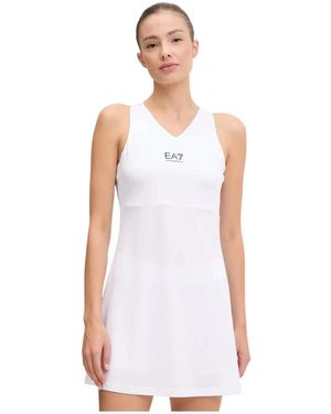 EA7 Ventus7 Tennis Pro Dress - Weiß